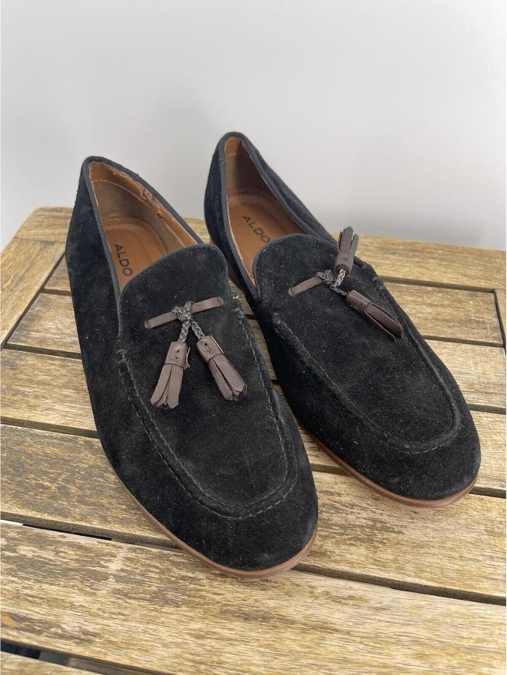 ALDO‎ Navy Suede Tassel Loafers Men’s US8  EU41